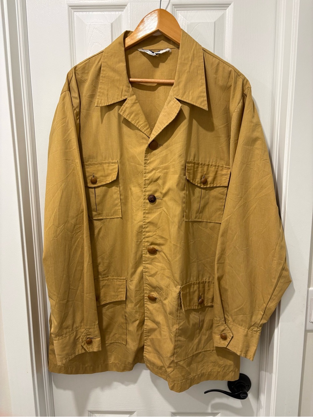 Vintage 1970s-80s Bush Coat Made in Japan XL lightweight men’s tan